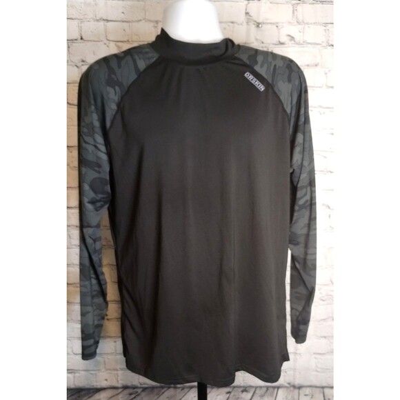 DRSKIN Mens Shirt Black and Camouflage Long Sleeve Compression XXXL - Picture 1 of 7